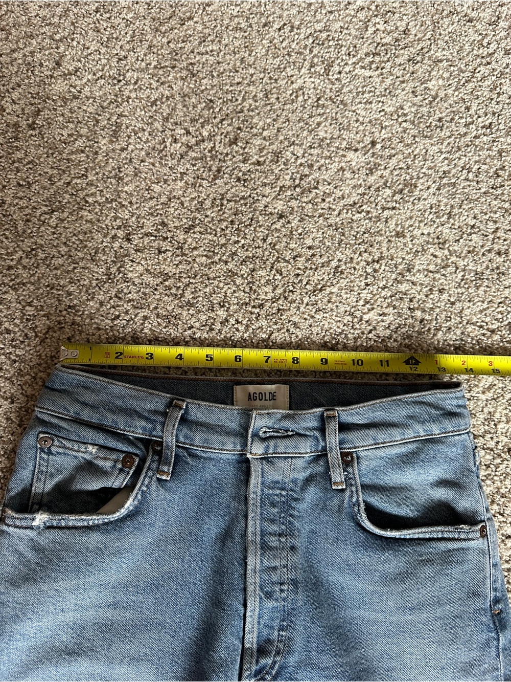 Agolde Riley High Rise Straight-Leg Crop Distressed Jeans - Picture 10 of 11